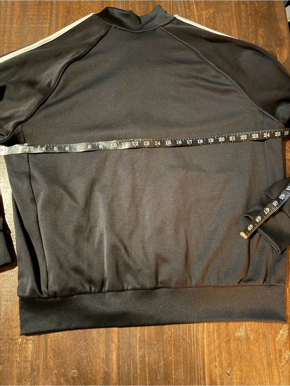 Adidas Black Three-Stripe Track Jacket - 2XL
